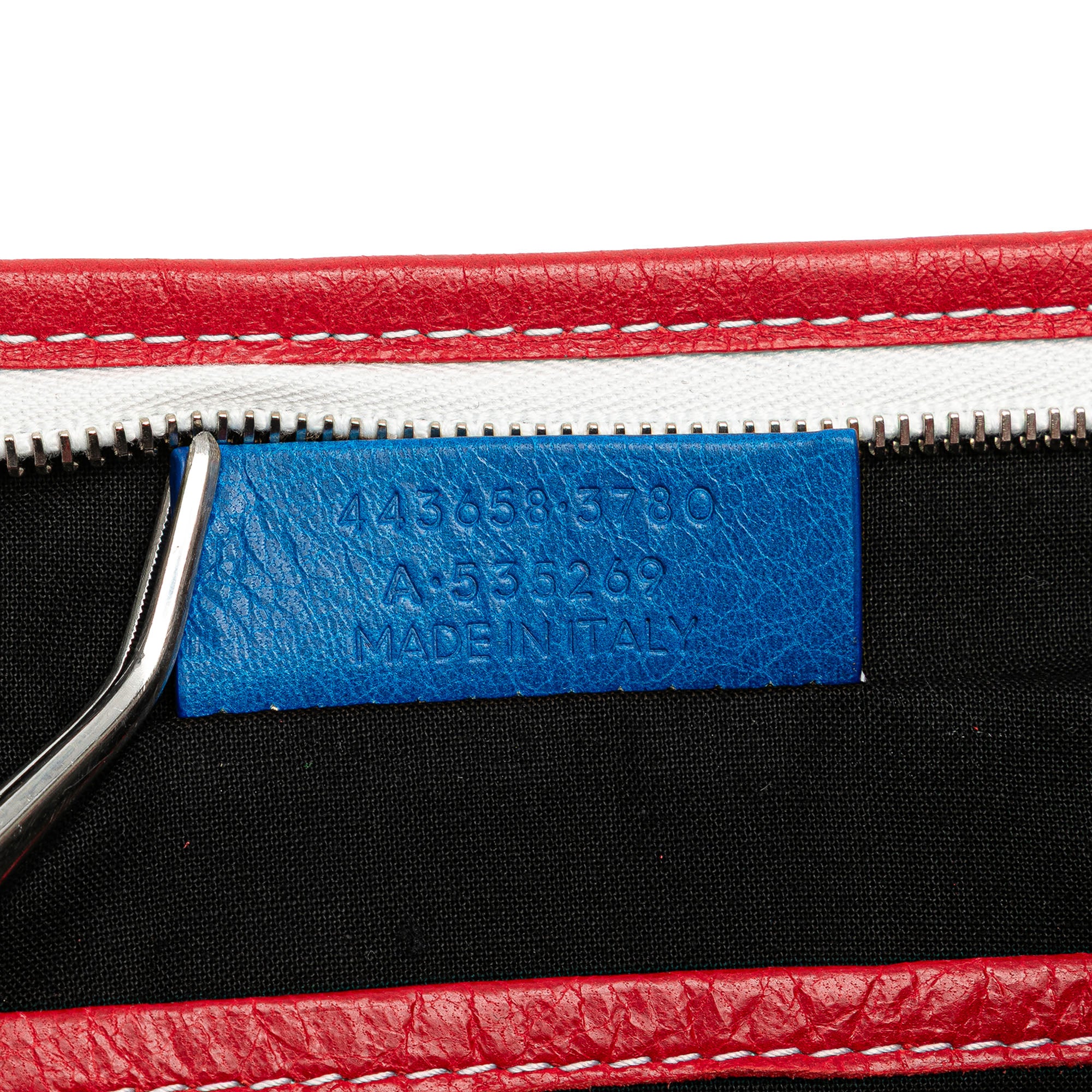 Balenciaga | Pre-Owned Lambskin Bazar Clutch | Red