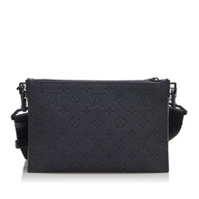 Louis Vuitton Pre-Owned Damier Glitter Taurillon In The Loop Trio Pouch | Women | Black