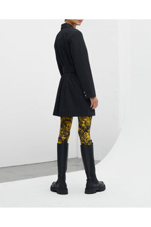 Yellow Printed Mesh Leggings | Lemon