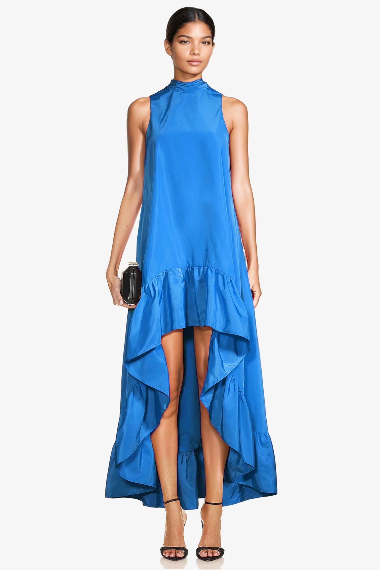 ONE33 SOCIAL | The Yolanda Peacock Blue High-Low Maxi Gown | Blue