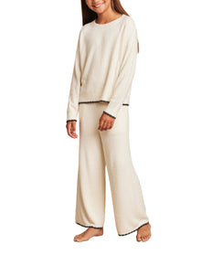 Youth | Cozychic Lite Scalloped Pullover | Cream-Carbon