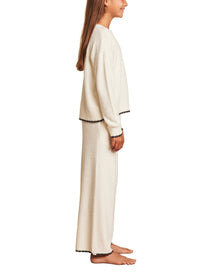 Youth | Cozychic Lite Scalloped Pullover | Cream-Carbon