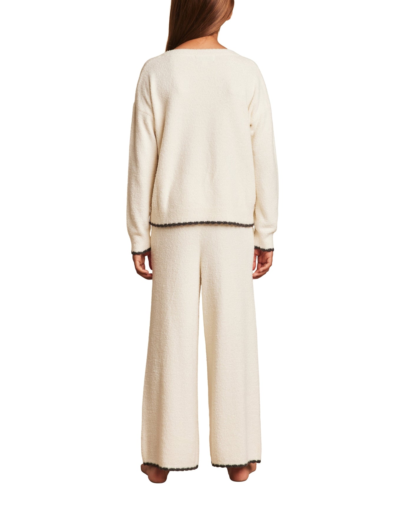 Youth | Cozychic Lite Scalloped Pullover | Cream-Carbon