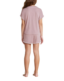 Youth | MC Soft Jersey Piped Pj Set | Teaberry-White