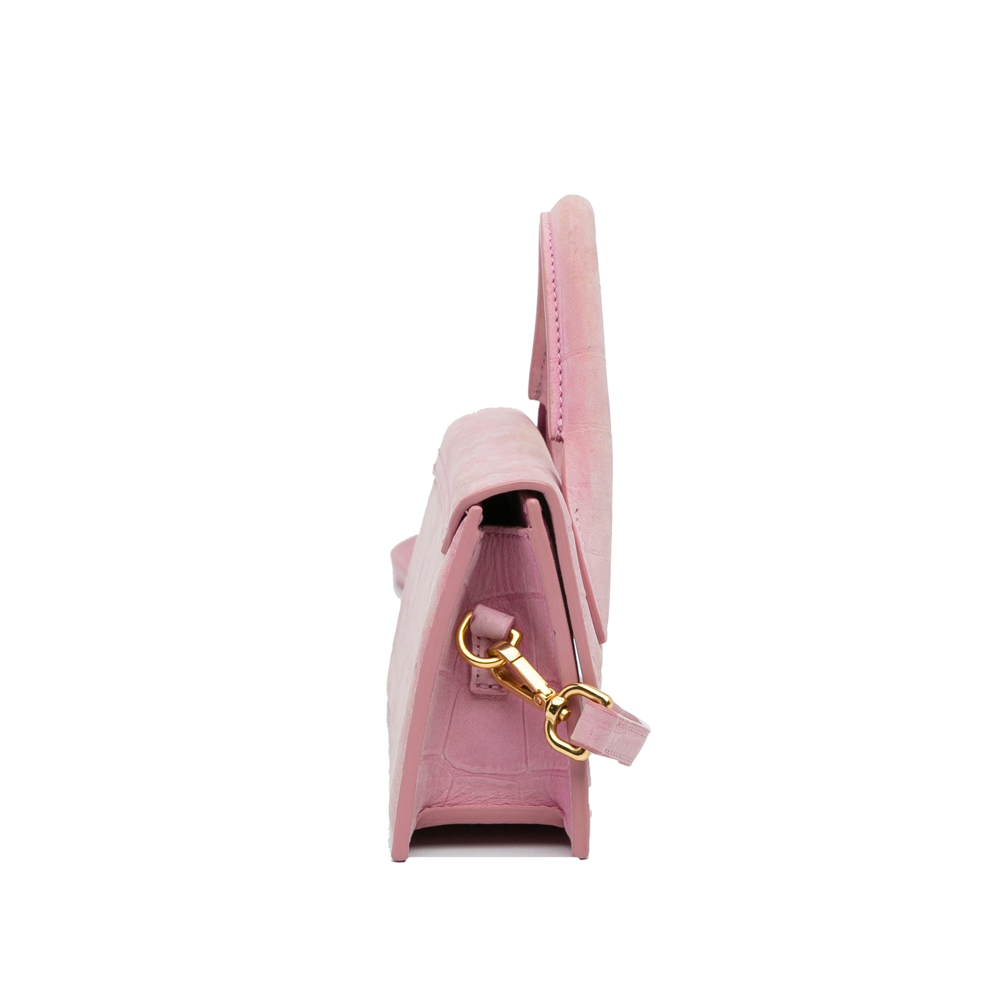 Jacquemus | Pre-Owned Suede Embossed Le Chiquito Long | Pink