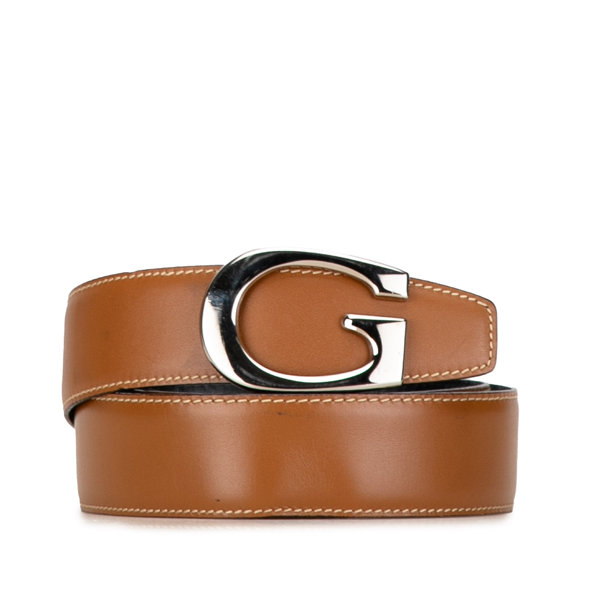 Gucci Pre-Owned G Buckle Leather Belt | Women | Brown