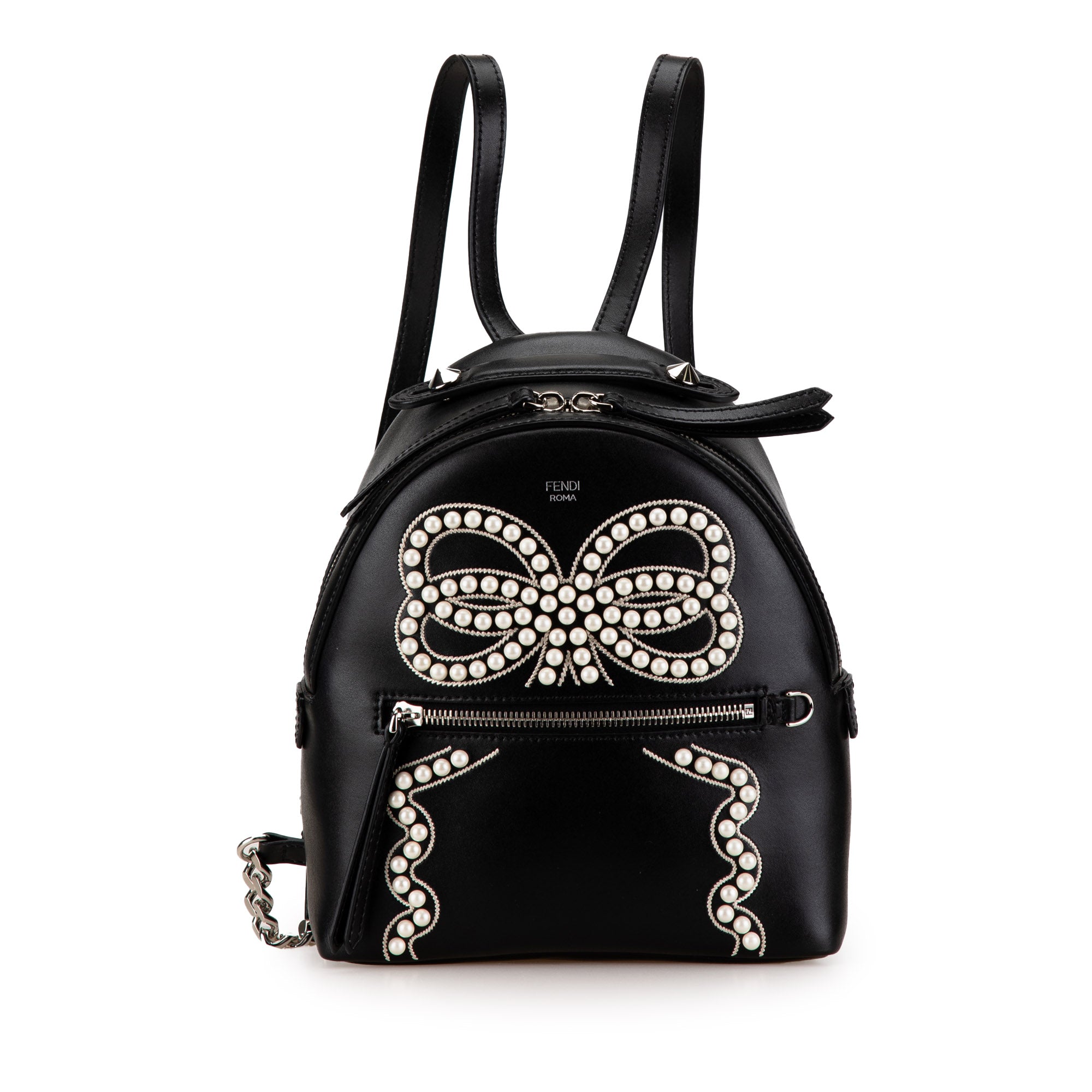 【最高級】FENDI リュック スタッズ Black Edition レザー Luxclusif | Fendi | Pre-Owned Mini By The Way Leather Ribbon Pearl