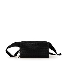 Bottega Veneta | Pre-Owned Nylon and Calfskin Intrecciato Belt Bag | Black
