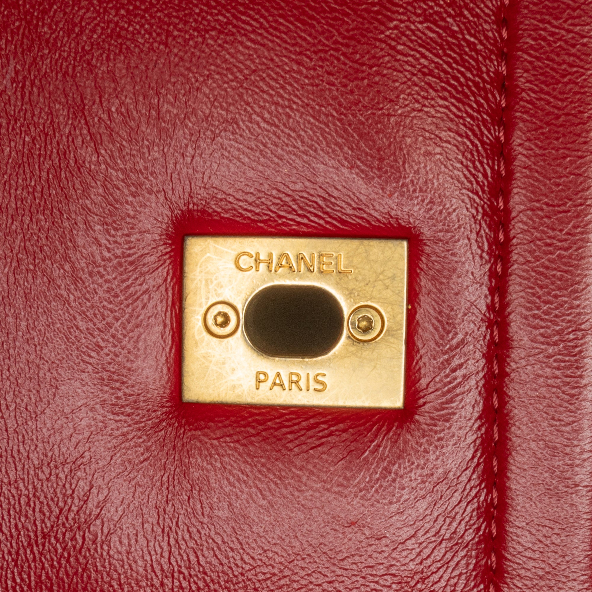 Chanel | Pre-Owned Mini Quilted Lambskin Soft Square Flap | Red
