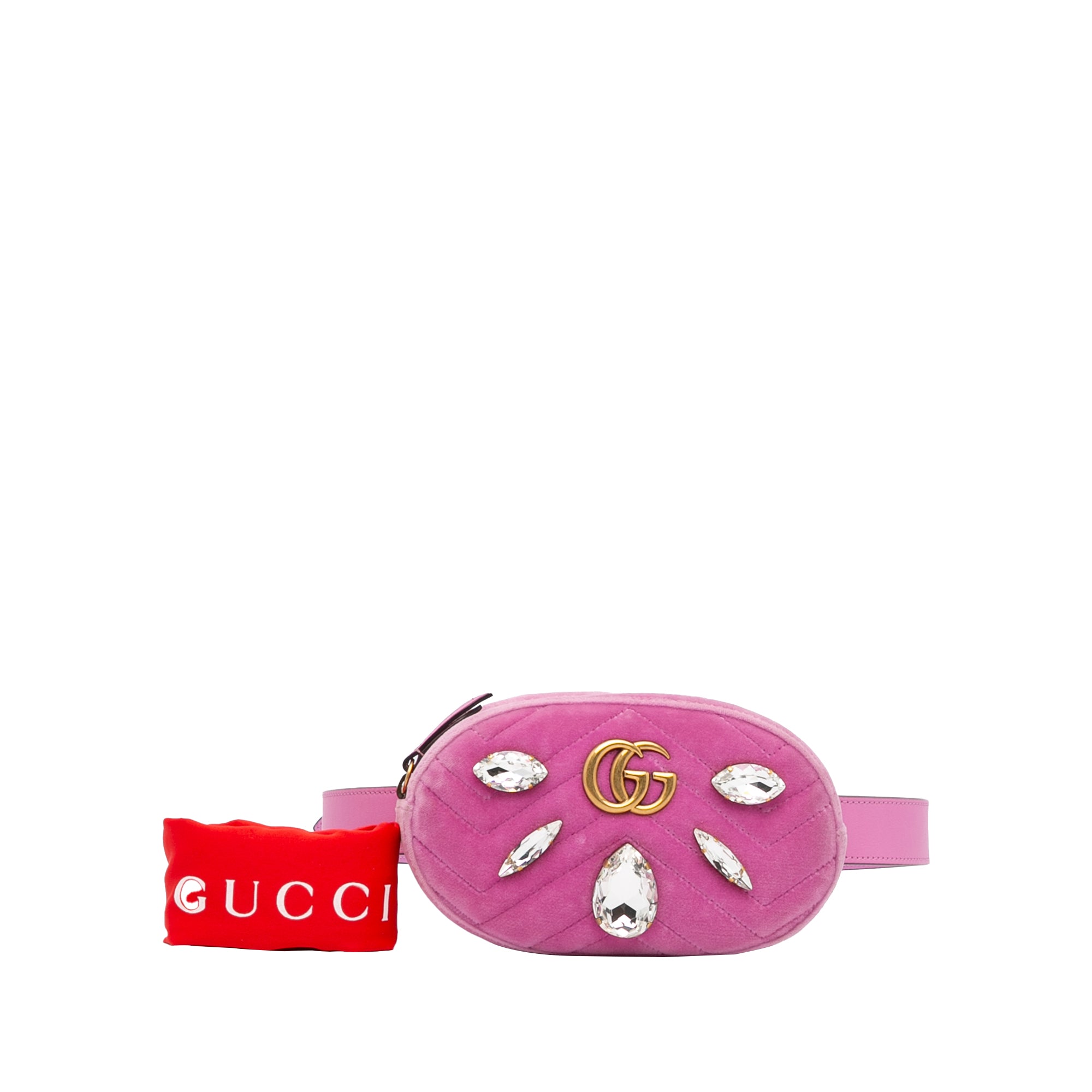 Gucci Pre-Owned GG Marmont Velvet Belt Bag | Women | Pink