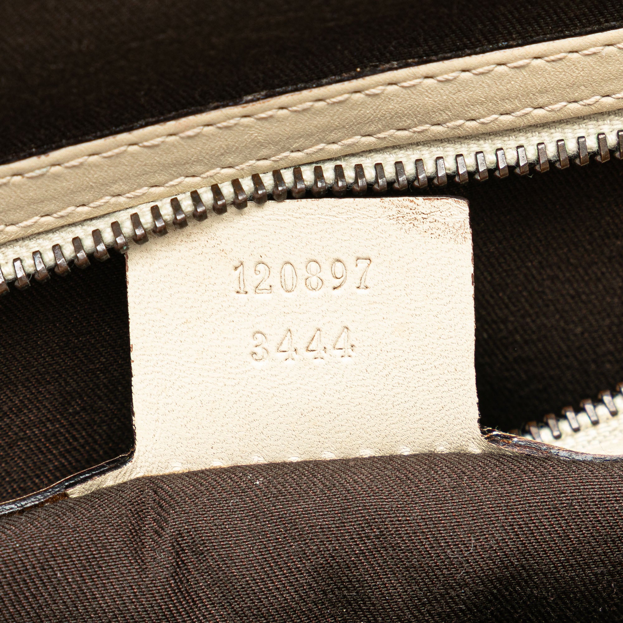 Gucci | Pre-Owned Calfskin and GG Canvas Nailhead Tote | White/Ivory