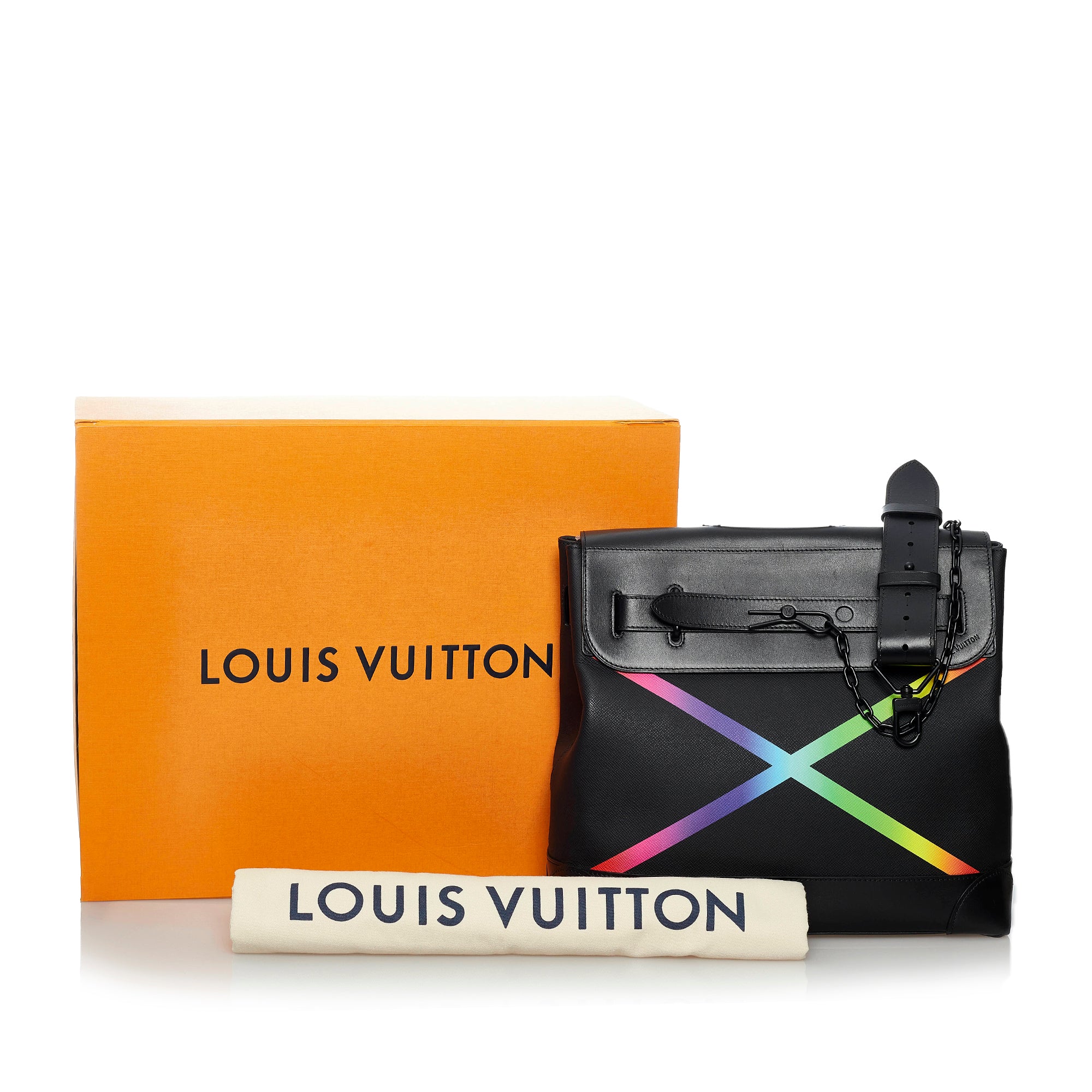 Louis Vuitton Pre-Owned Taiga Rainbow Steamer PM | Unisex | Black x Multi