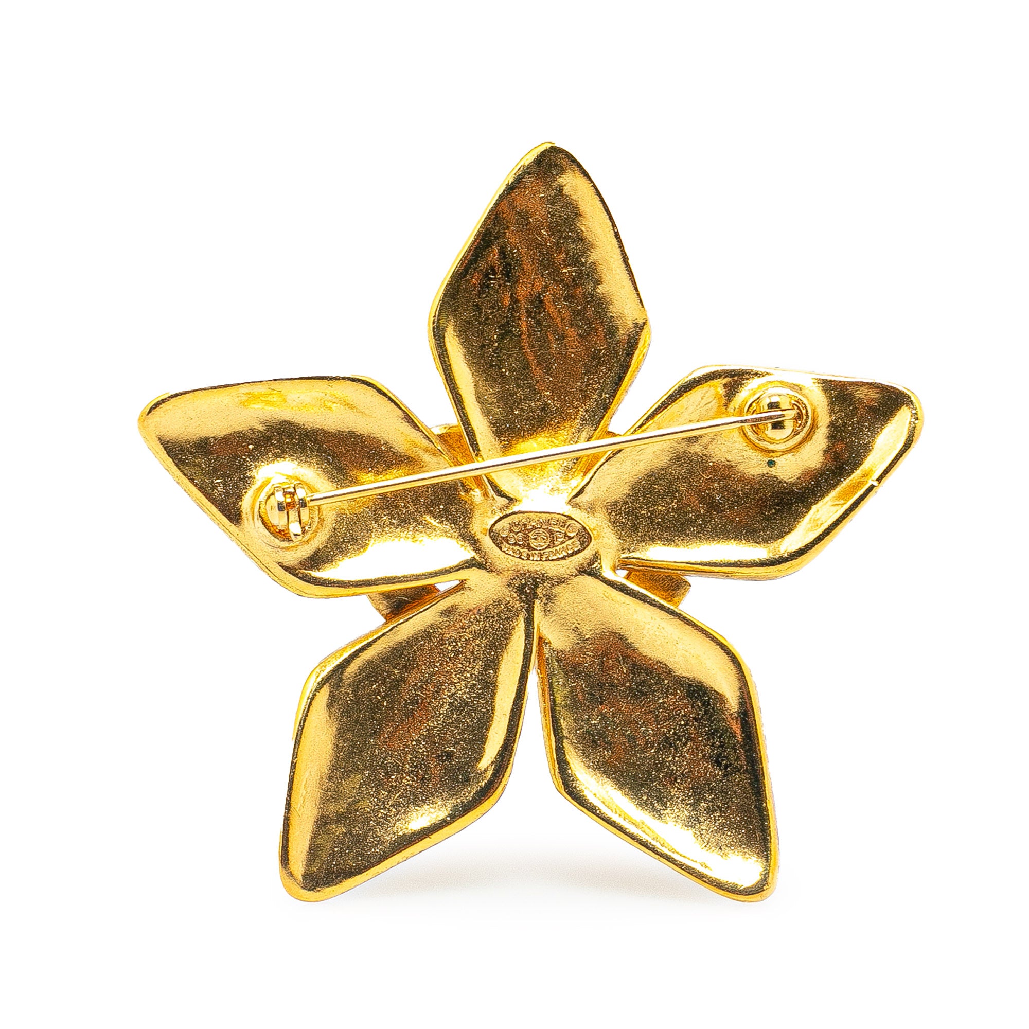 Chanel Pre-Owned CC Flower Brooch | Women | Gold