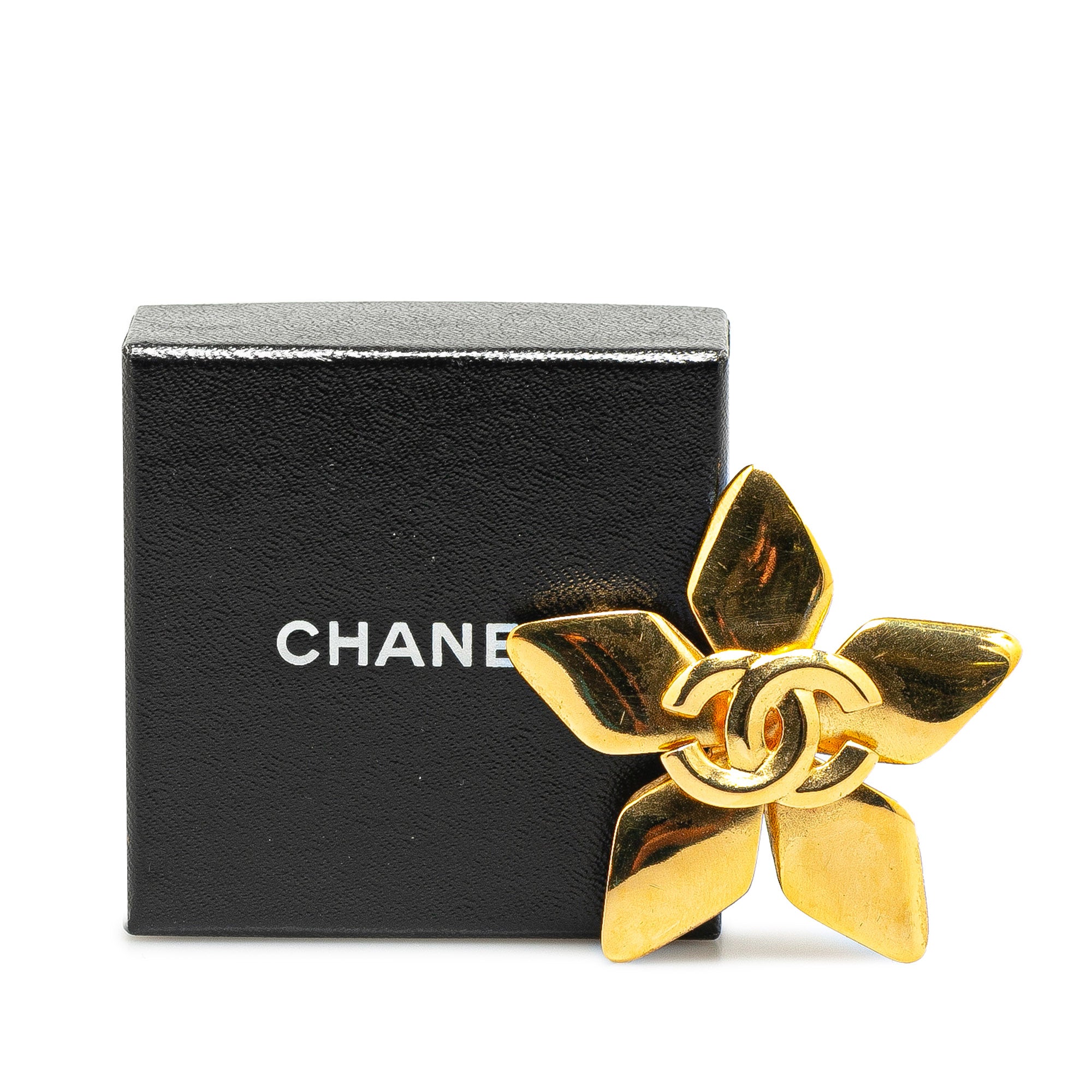 Chanel Pre-Owned CC Flower Brooch | Women | Gold