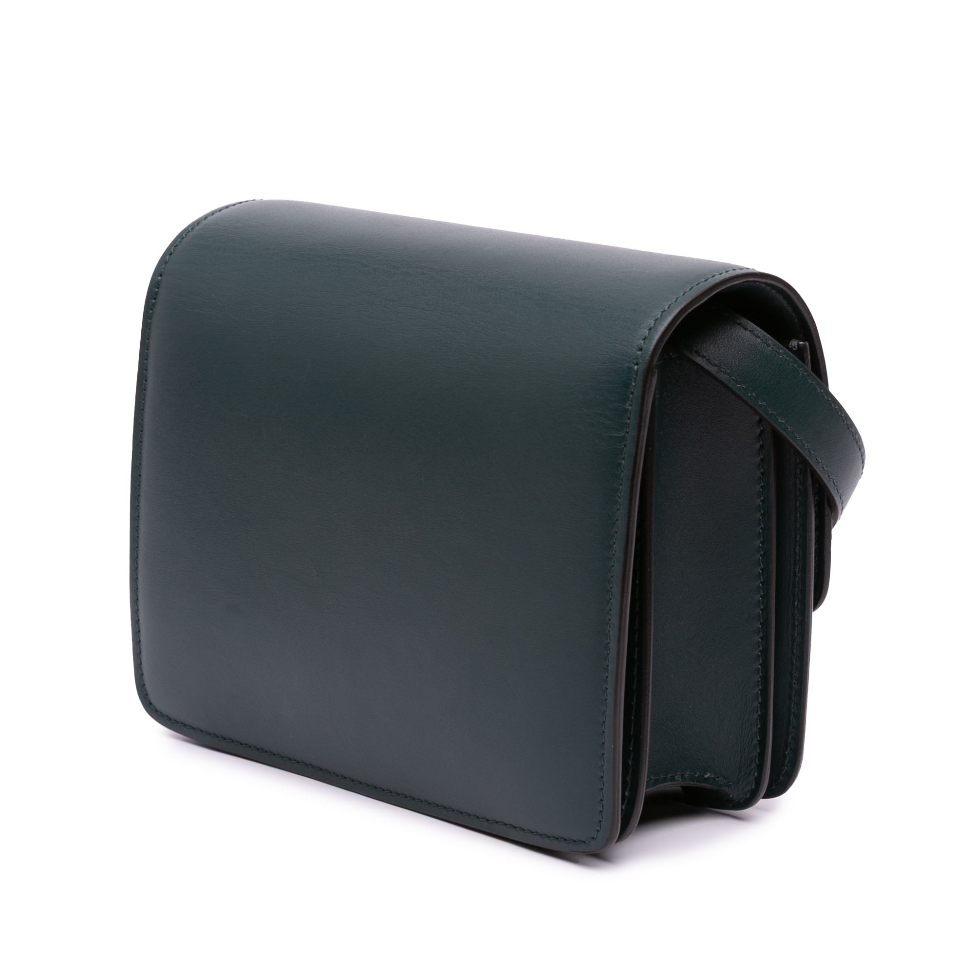 Celine | Pre-Owned Small Calfskin Classic Box | Green/Dark Green