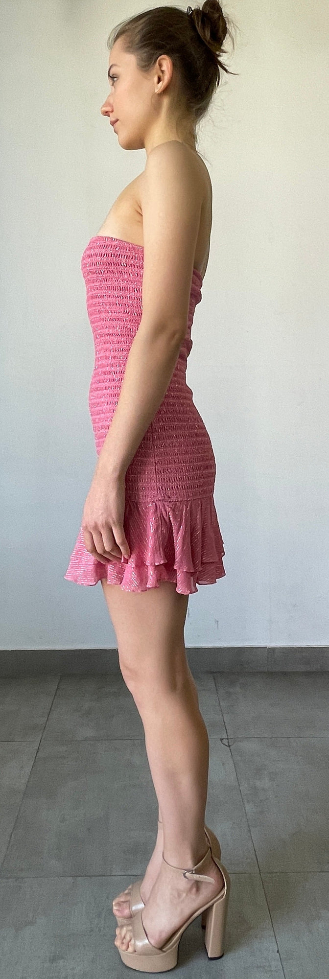 Bandeau Short Dress - SU23 | Pink