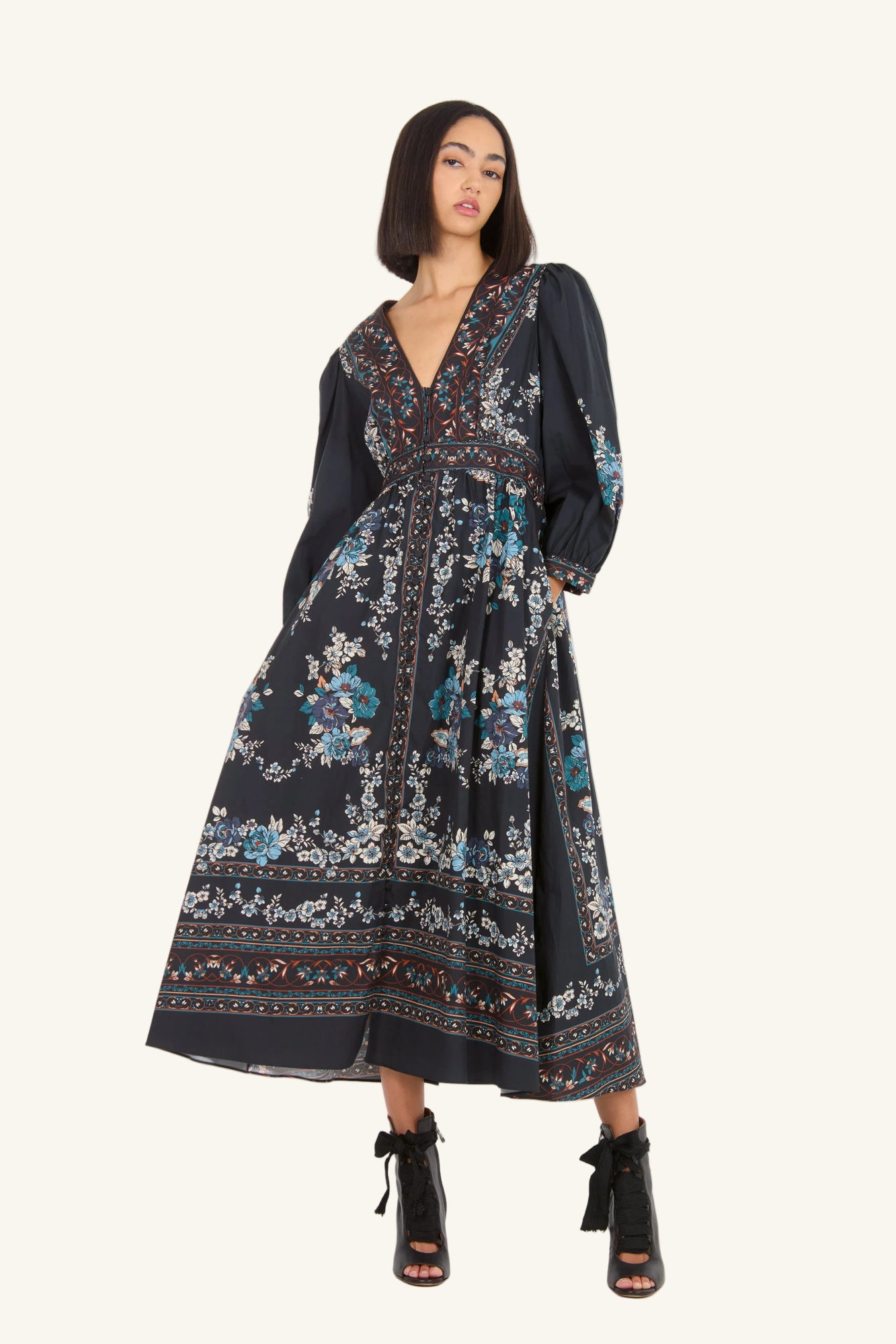 Zaria Dress | Dark Navy Floral