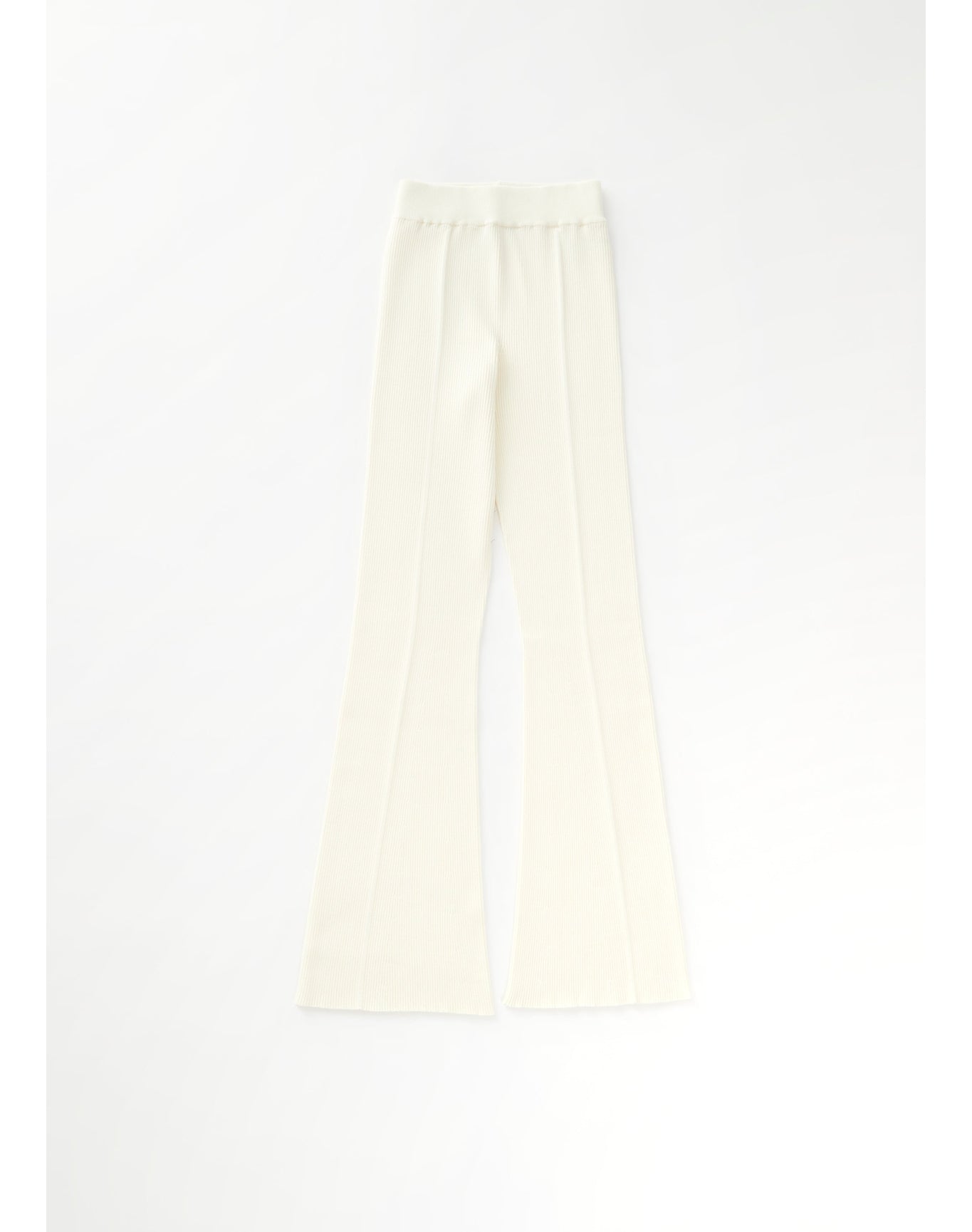 Zero001 | Ribbed Flare Pants | Creme