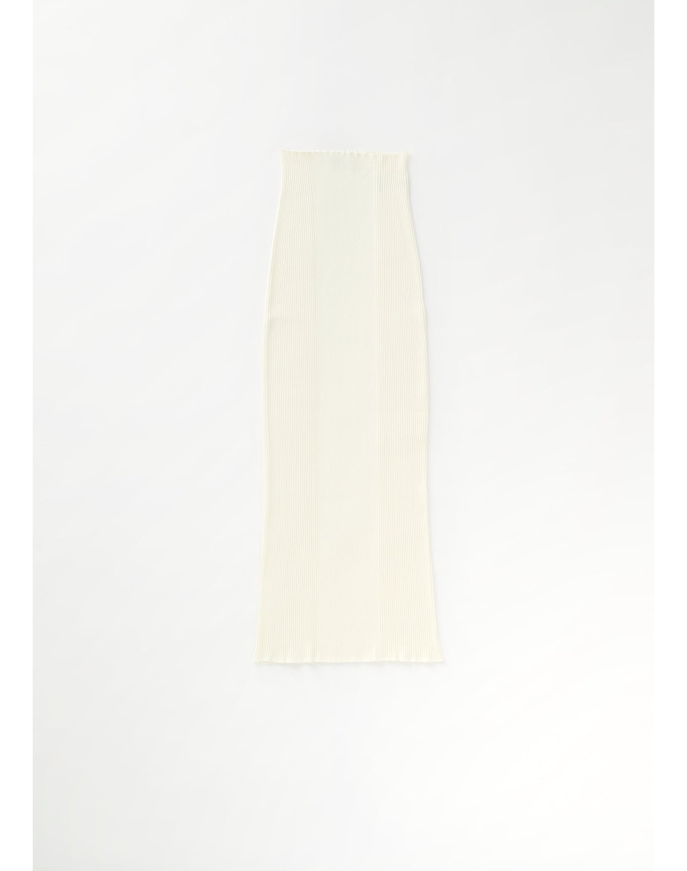 Zero004 | Ribbed Maxi Skirt | Creme