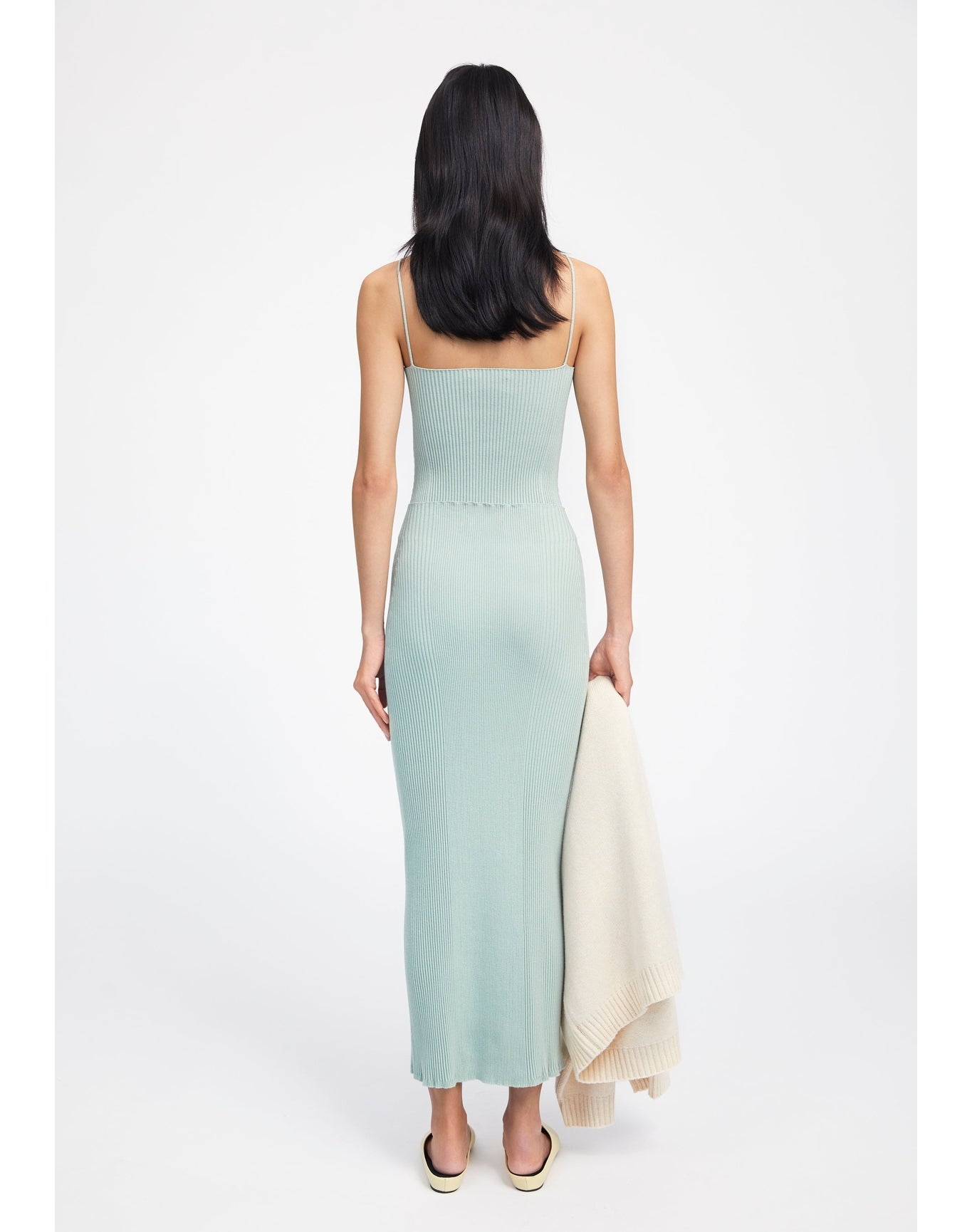 Zero004 | Ribbed Maxi Skirt | Sage