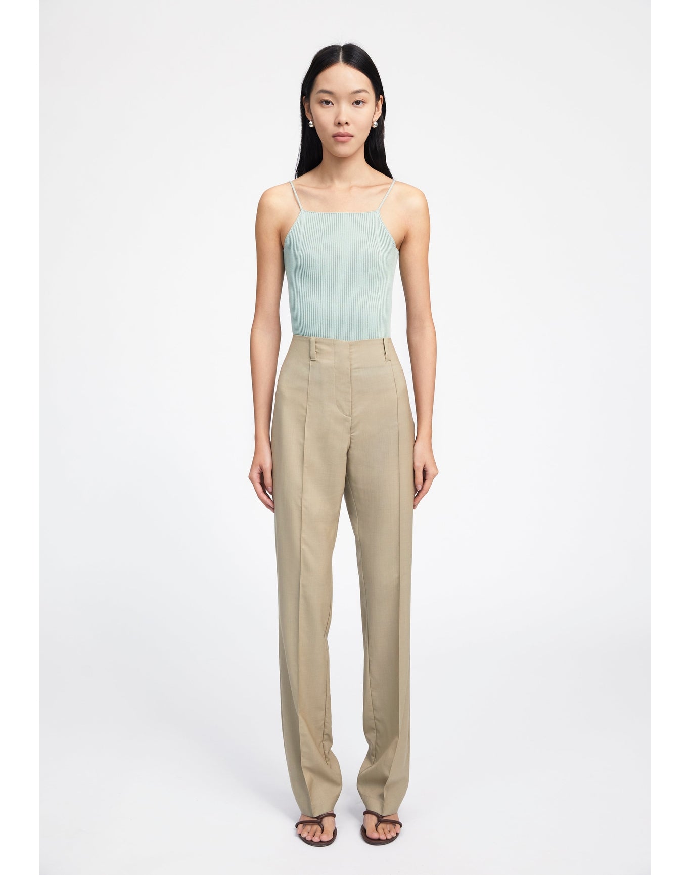 Zero102 | Ribbed Cami Top | Sage