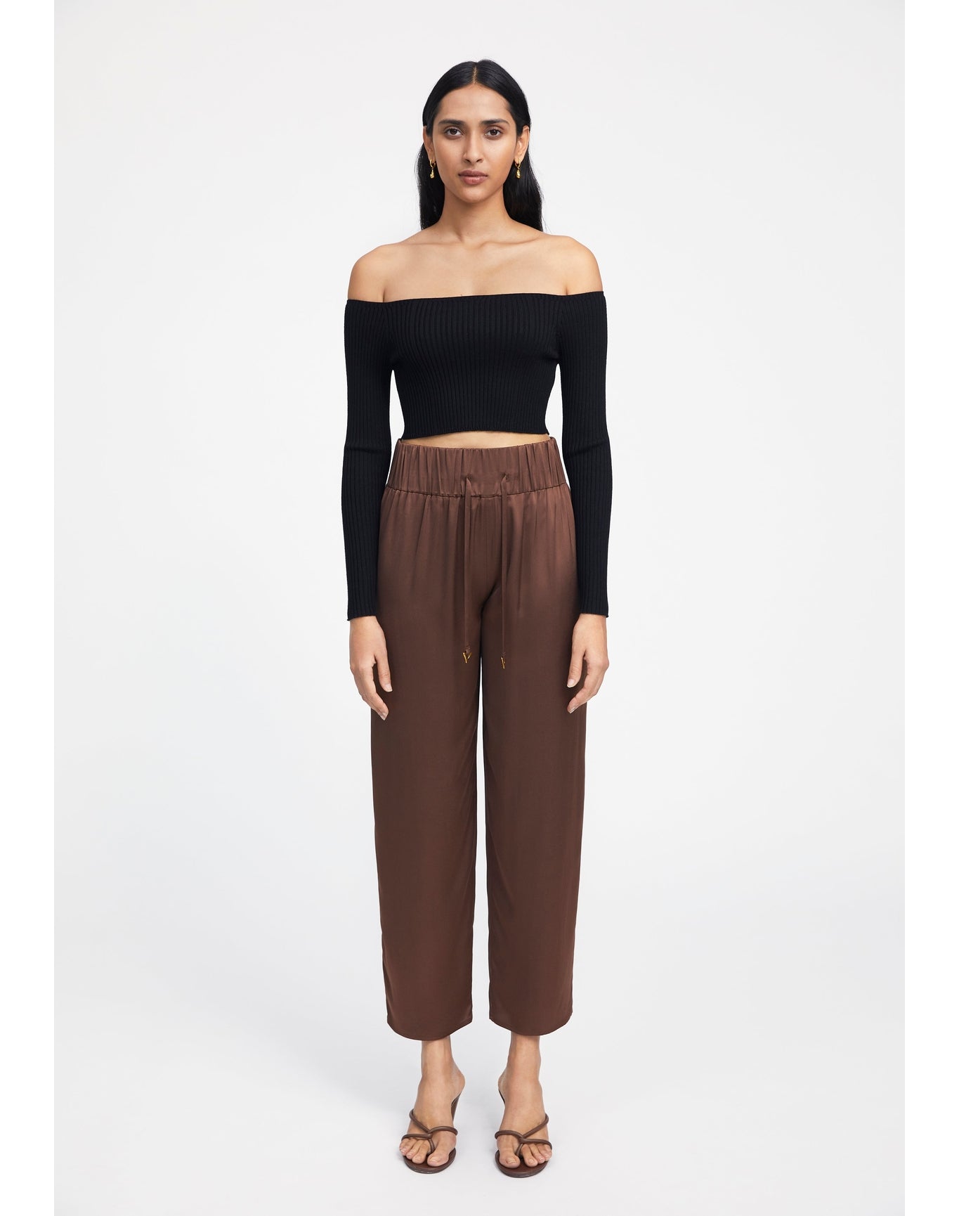 Zero105 | Ribbed Bardot Layer | Black
