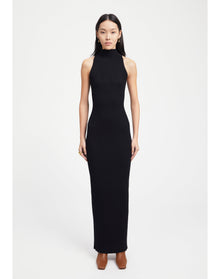 Zero404 | Ribbed Maxi Dress | Black