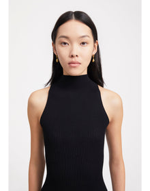 Zero404 | Ribbed Maxi Dress | Black