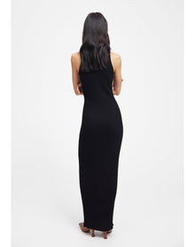 Zero404 | Ribbed Maxi Dress | Black
