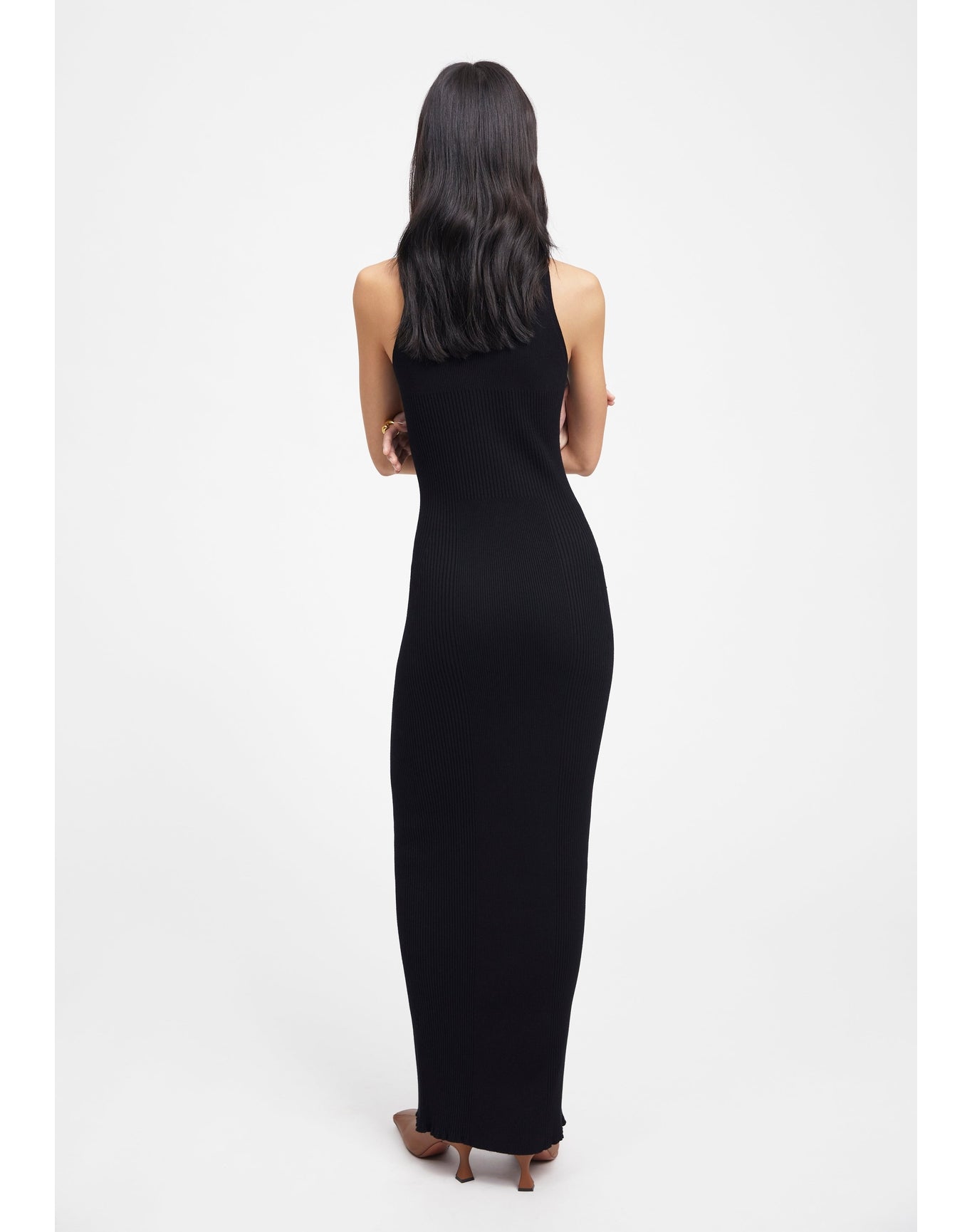 Zero404 | Ribbed Maxi Dress | Black