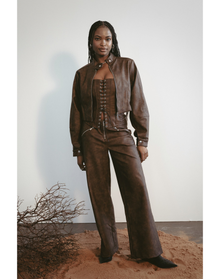 Zipper Fly Pant | Patina Dark Brown