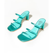 Zuma Strappy Low Heel Sandal | Teal