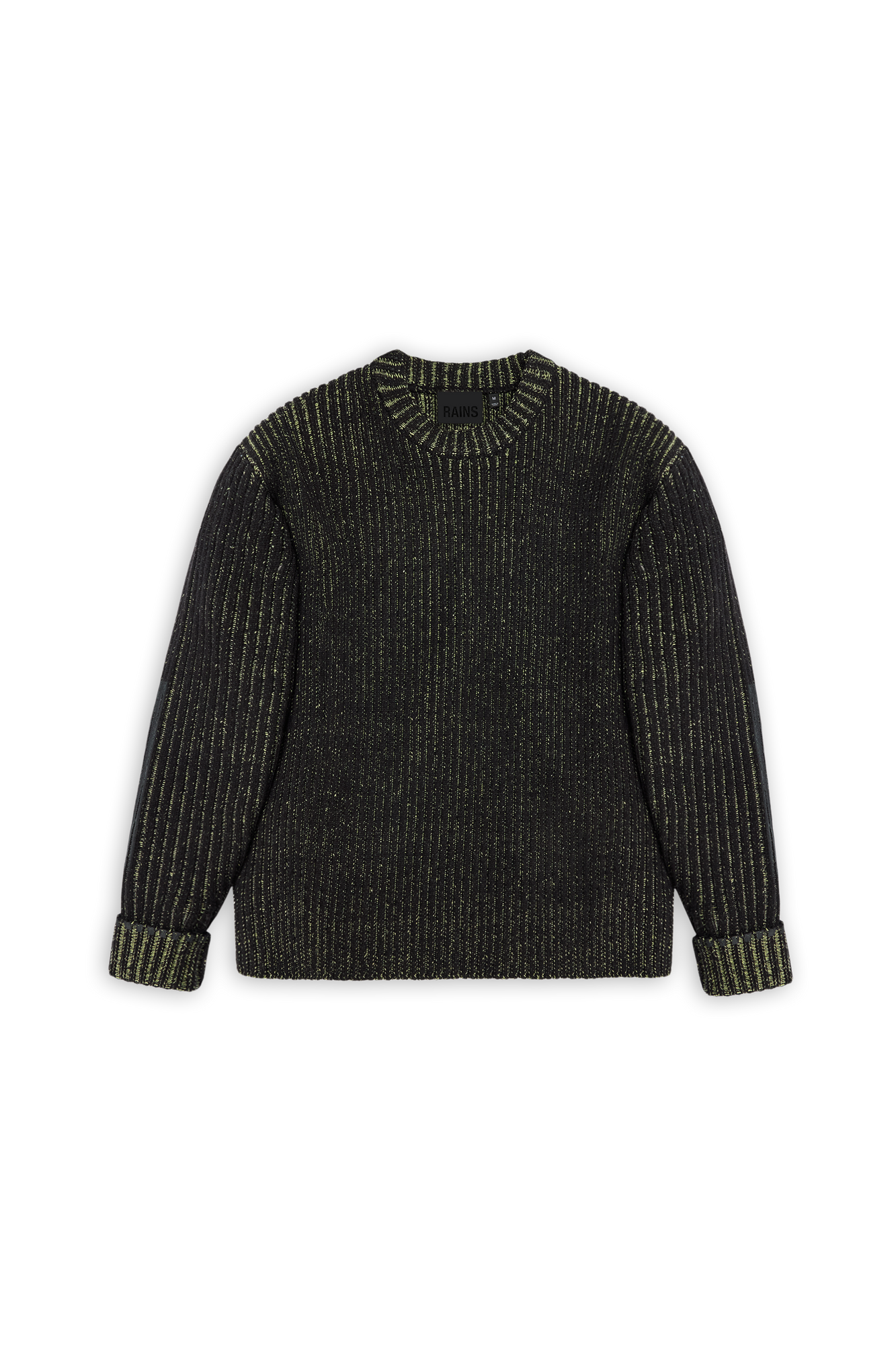 RAINS Sapa Knit Crew Neck Black/Acid Long Sleeve