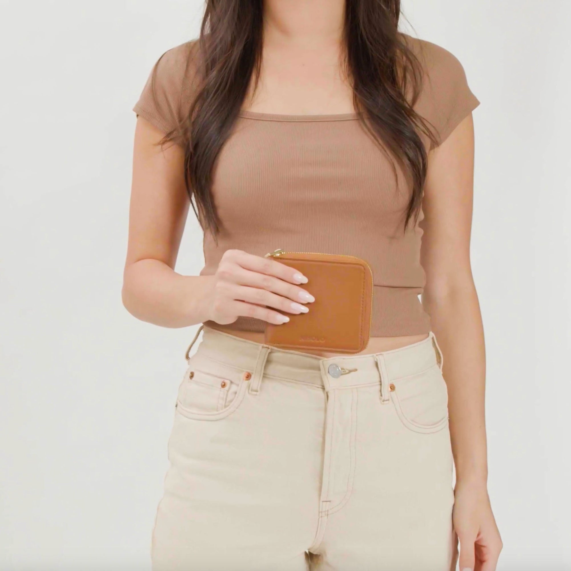 Remi Zip Wallet | Caramel