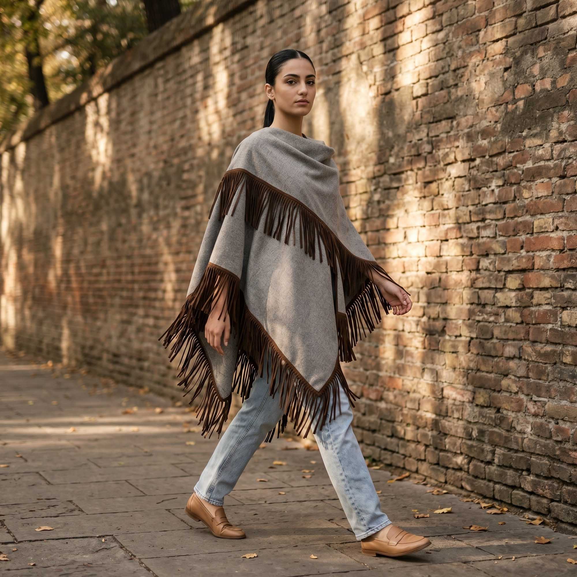 Unisex | Santa Fe Cape | Light Grey