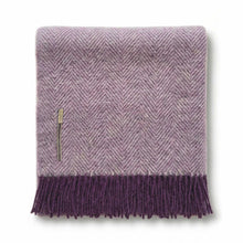 Chevron Throw | Ivory / Violet Melange