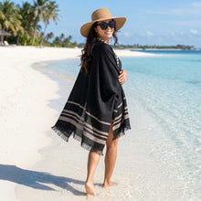 Women | Sail Kimono | Black / Taupe