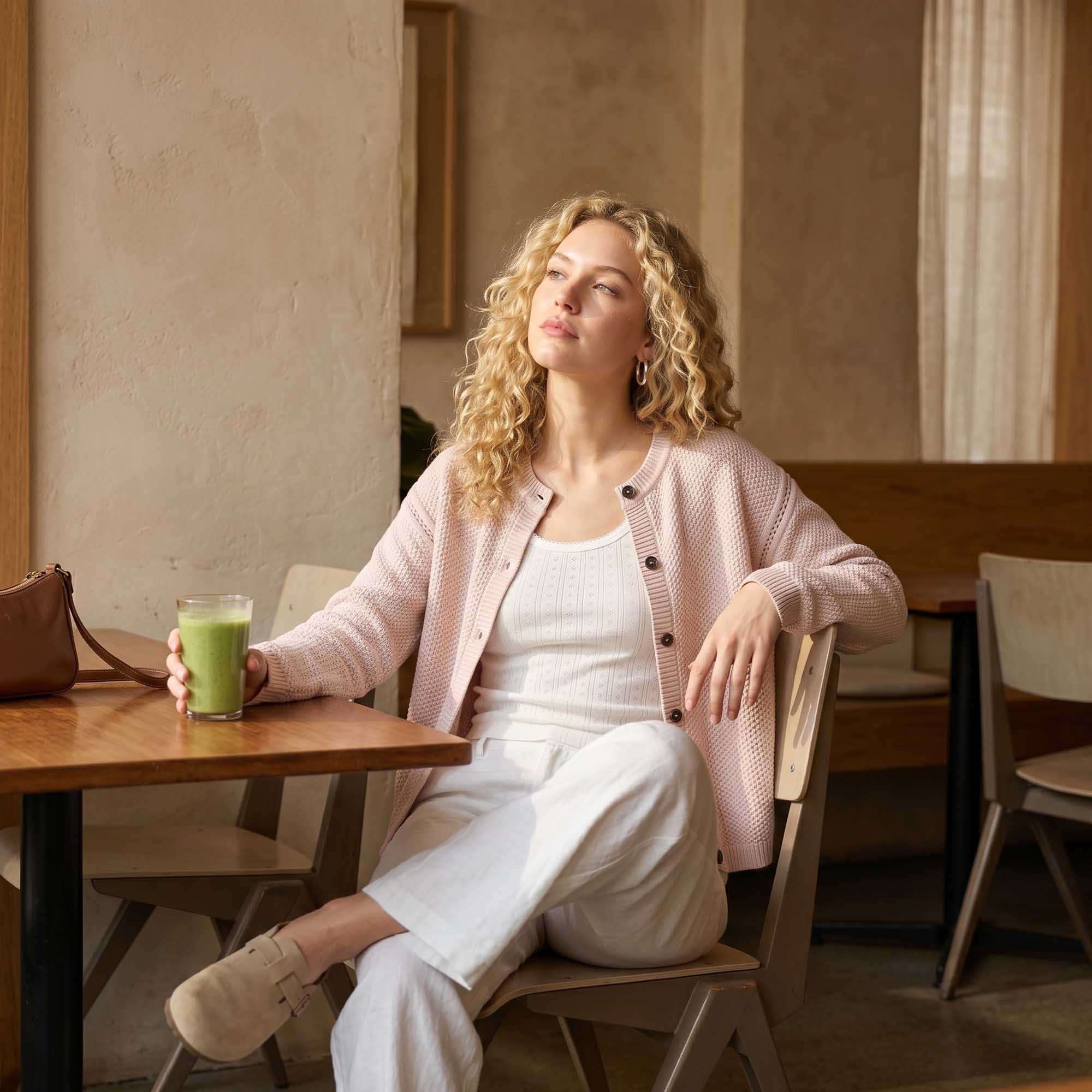 Women | Zumita Cardigan | Pink Powder