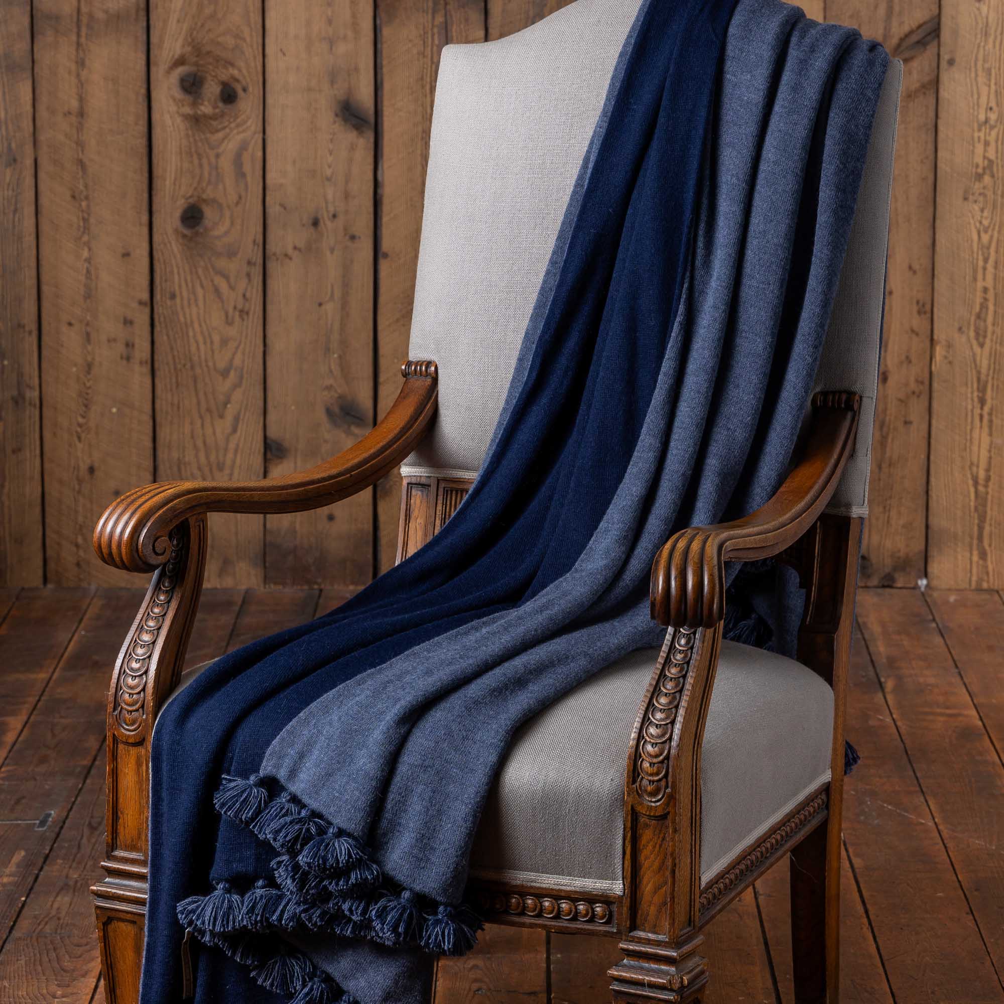 Bali Throw | Navy/Denim Blue