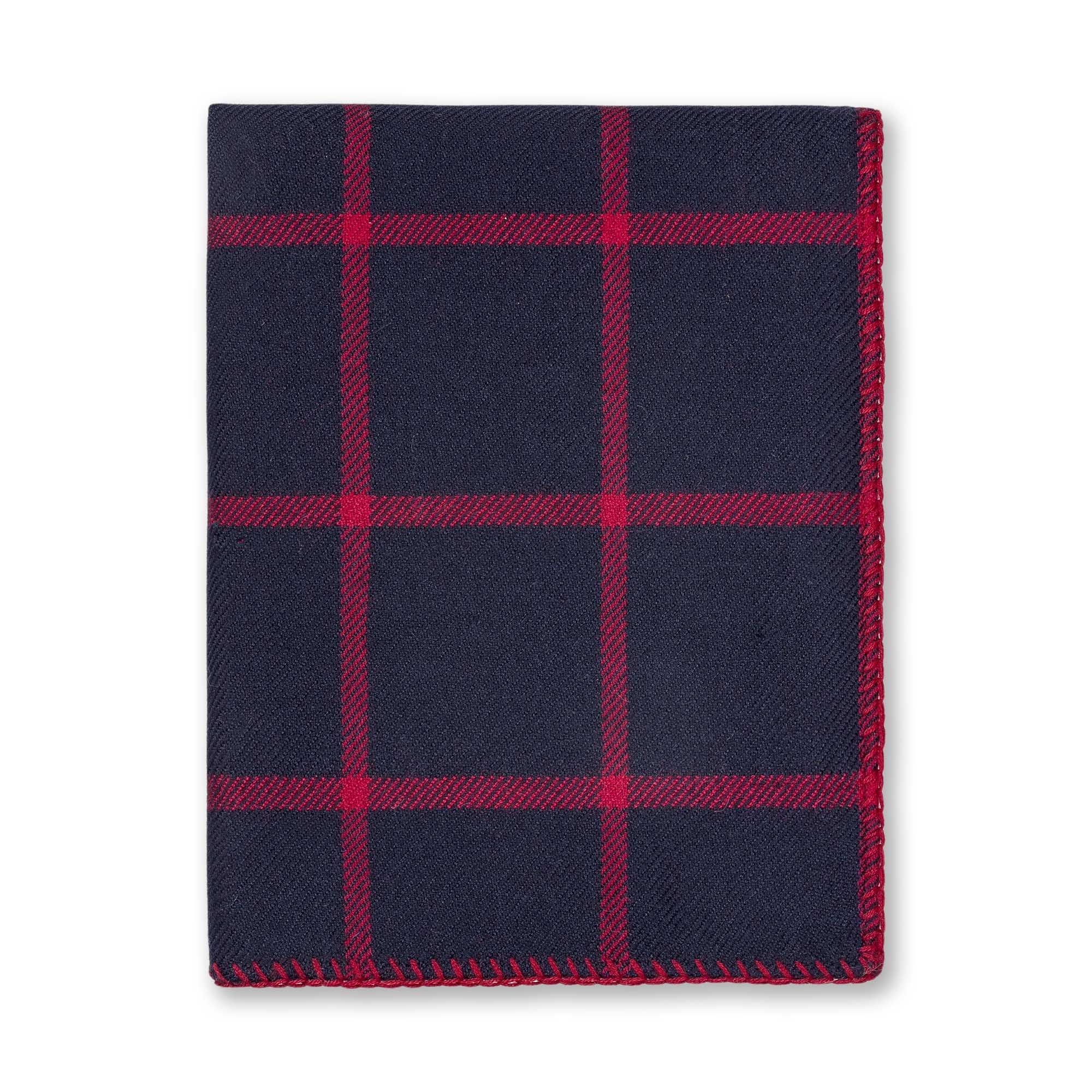 Graydon Throw | Navy / Scarlet