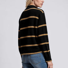 Women | Jackie Sweater | Black / Cognac