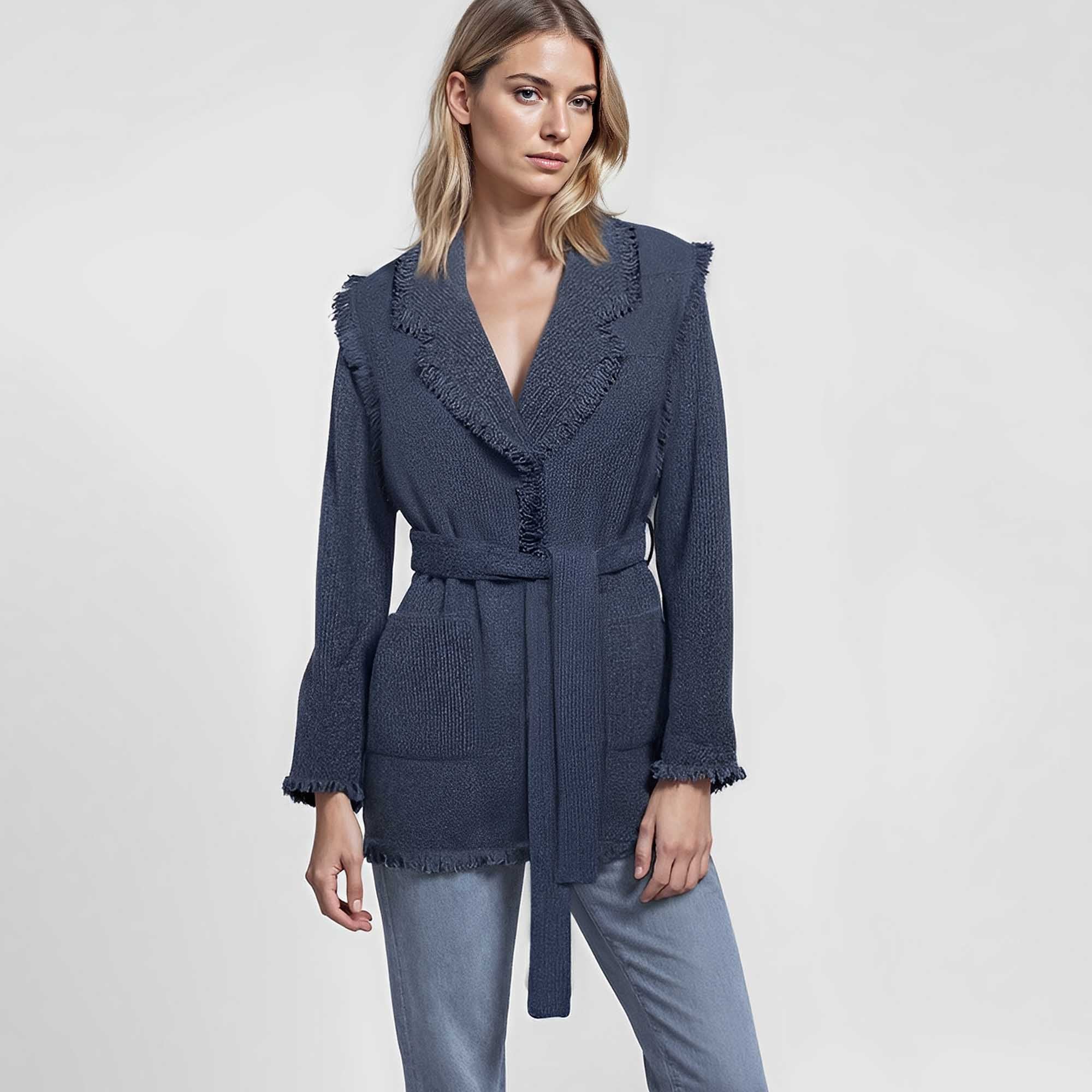 Women | Hacienda Cardigan | Denim Blue