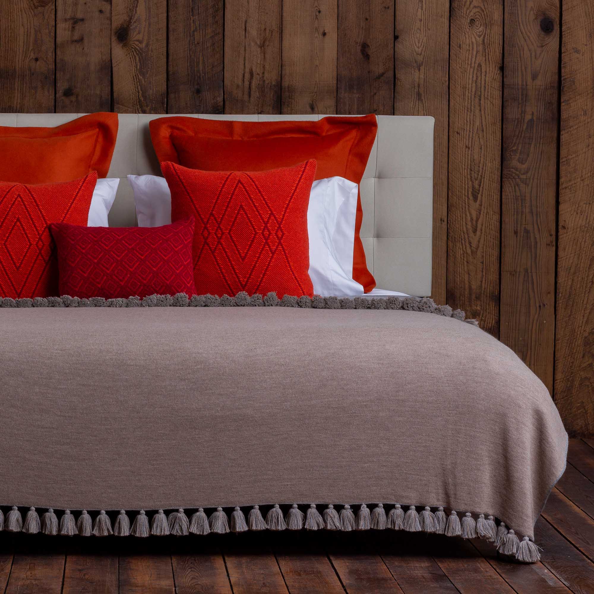 Sydney Bed Blanket | Light Grey/Light Taupe