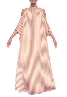 Adama Dress | Lines Coral
