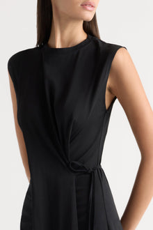 Karolina | Agnes Twist-Drape Jersey Dress in Size Extra Small