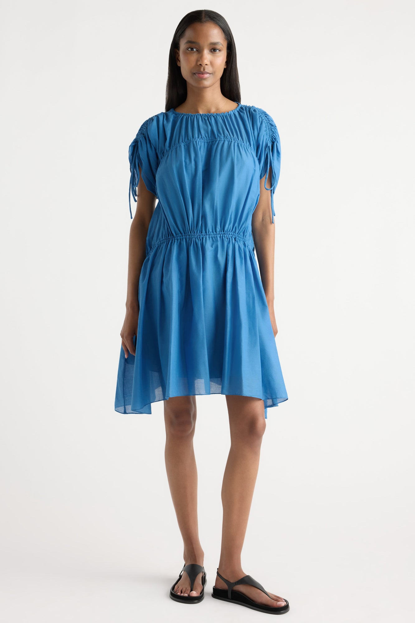 Isilda | Akemi Tie-Shoulder Organic Cotton Dress in Size Extra Small