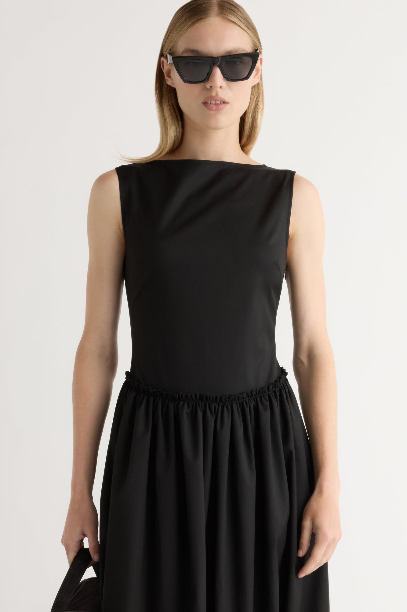 Ambretta Drop-Waist Bubble Dress | Black