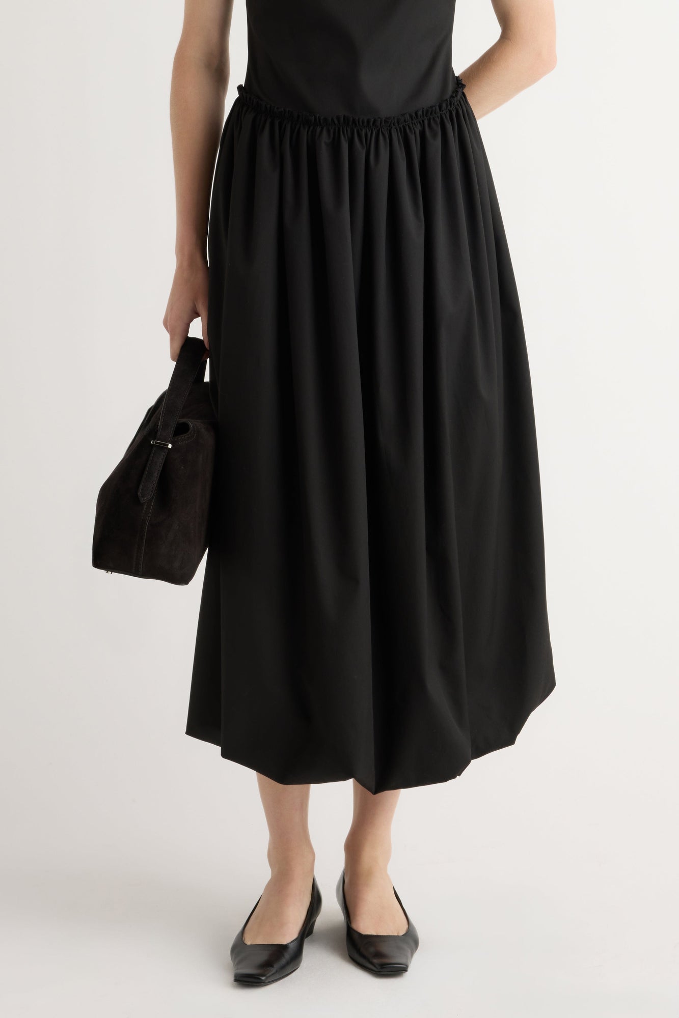 Ambretta Drop-Waist Bubble Dress | Black