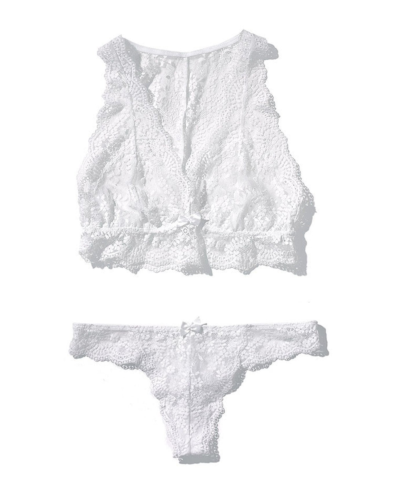 Adore Me Eleanora in color Bright White and shape bralette