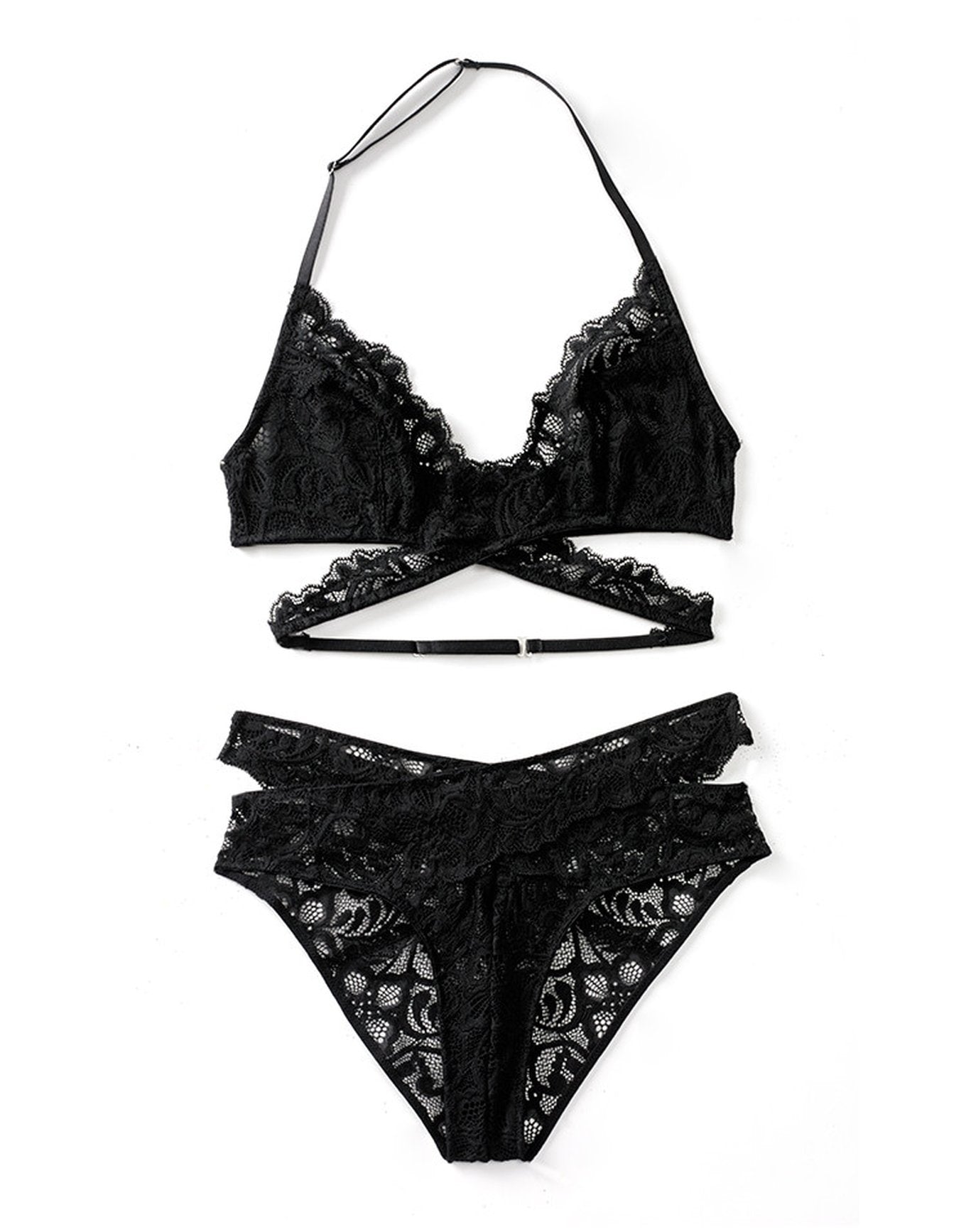 Adore Me Brenna in color Jet Black and shape bralette